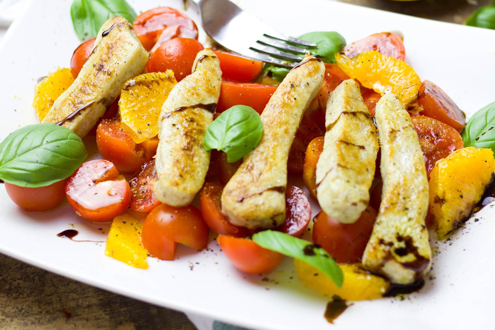 poulet salade